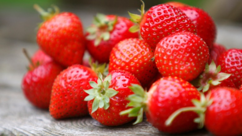 Pile of strawberries