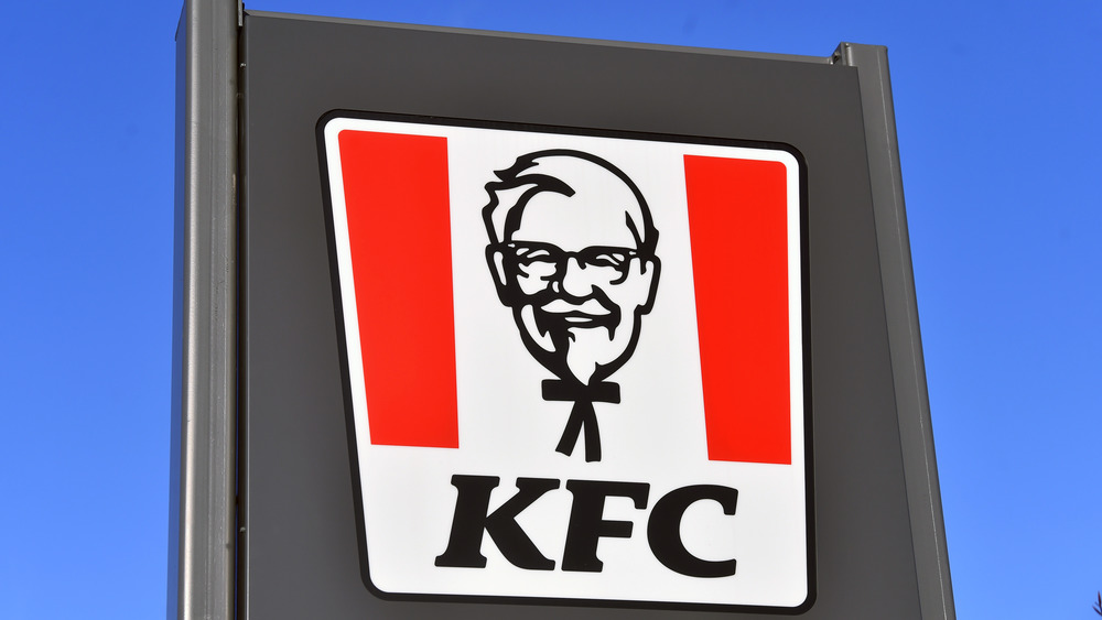 KFC logo on restaurant sign