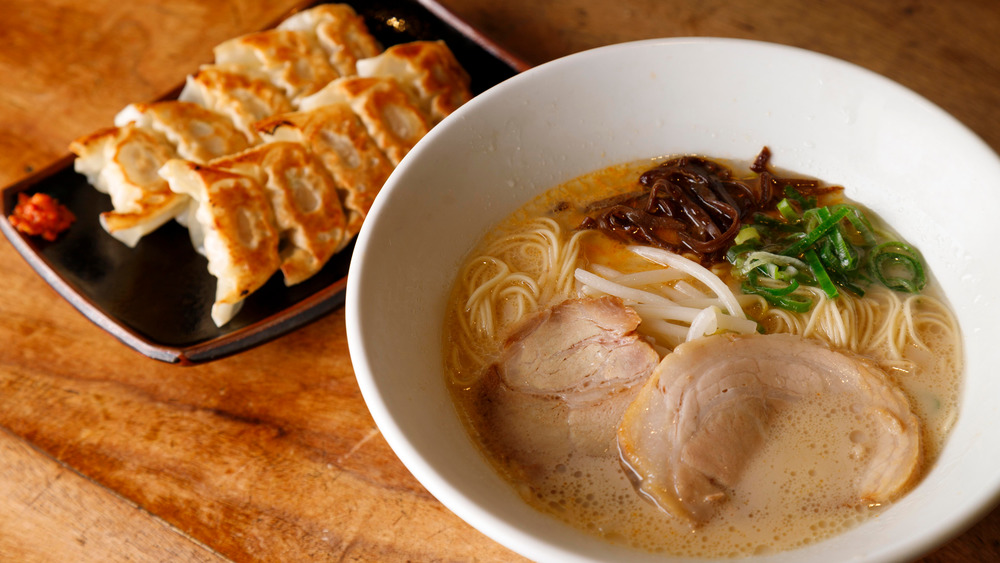 Ramen and dumplings