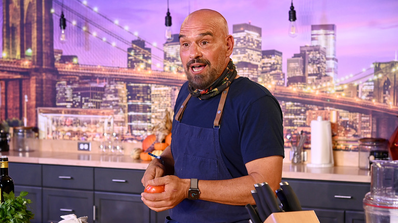 Michael Symon with tomato