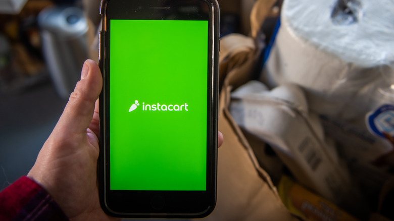 Phone With Instacart App