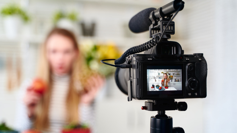 Eating on camera