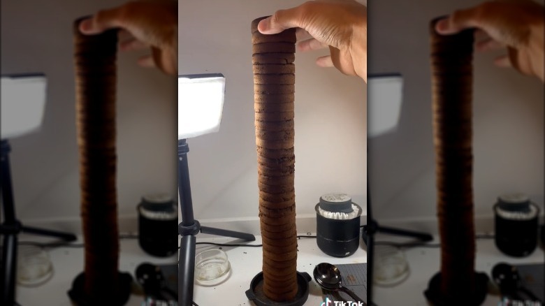 tower of espresso pucks