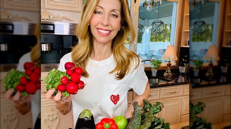 Shereen Pavlides holding radishes