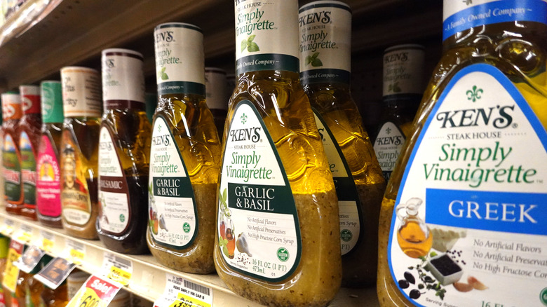 Grocery aisle with Ken's salad dressings