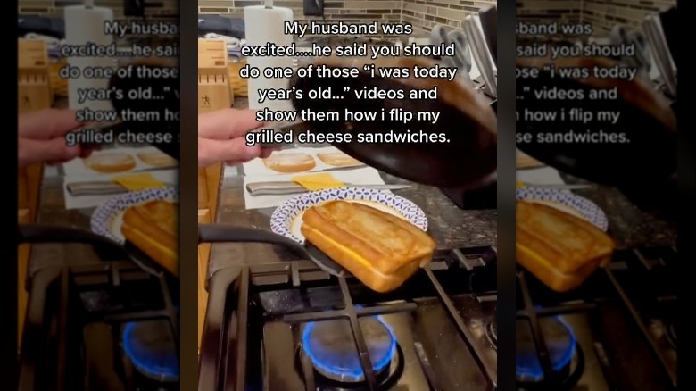 grilled cheese flip tiktok hack