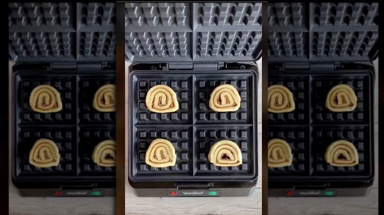 cinnamon roll waffles tiktok hack