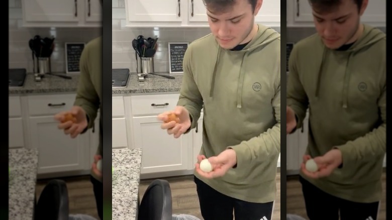 egg peeling tiktok hack