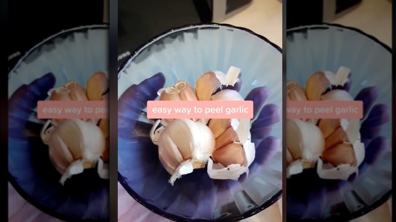 peeling garlic cloves tiktok hack