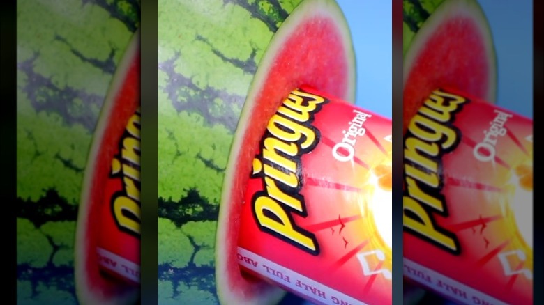 pringles can watermelon slices tiktok hack