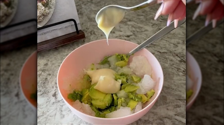 TikTok avocado, condensed milk, and ice 