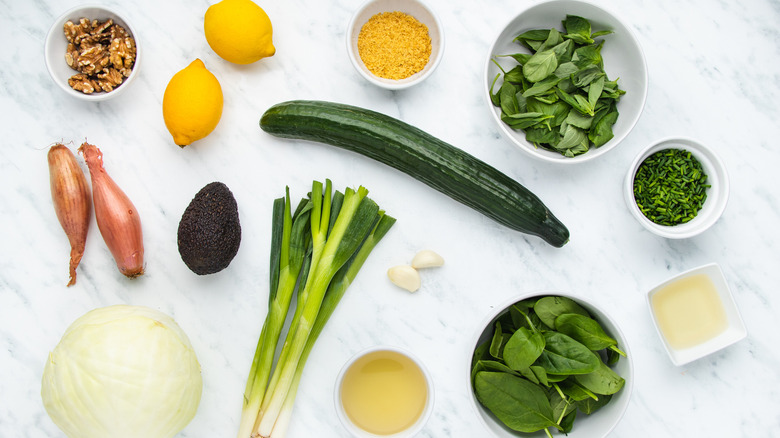 tiktok inspired green goddess salad ingredients 