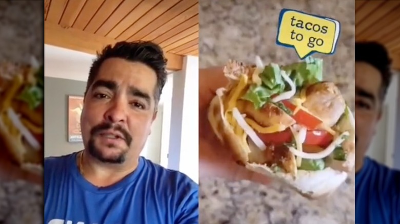 Aaron Sanchez and puffed taco