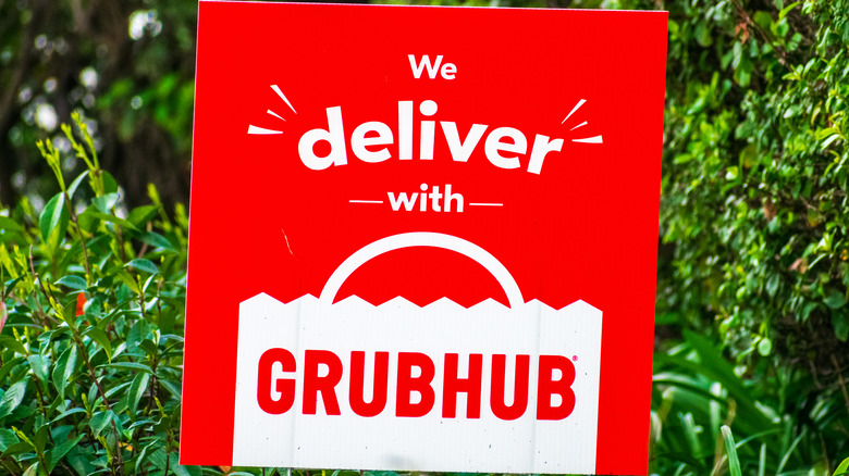 Grubhub delivery sign