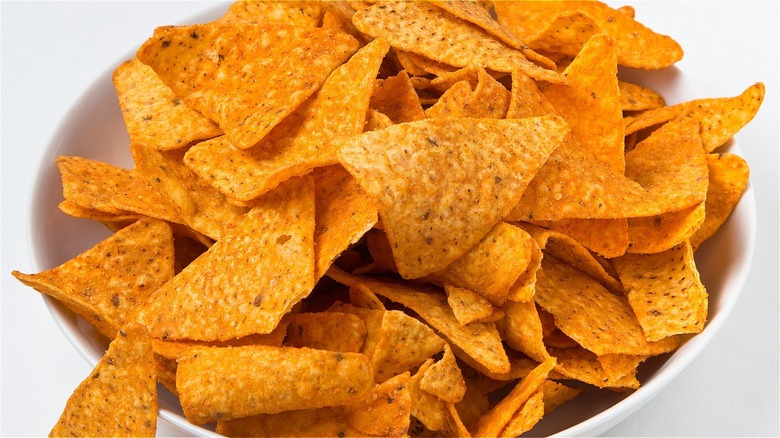 bowl of nacho cheese doritos