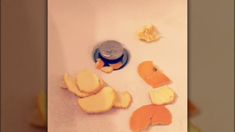 Orange peel in a shower