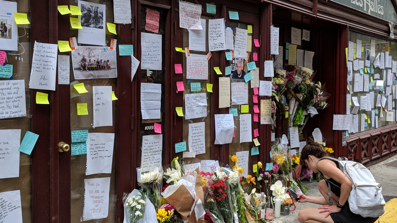 Memorial wall for Anthony Bourdain