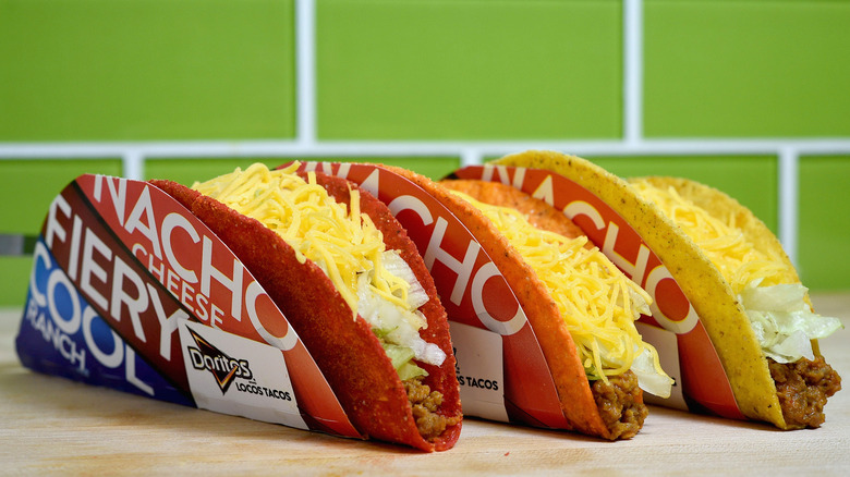 doritos tacos with shredded cheese