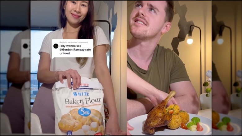 TikToker cooks food for boyfriend