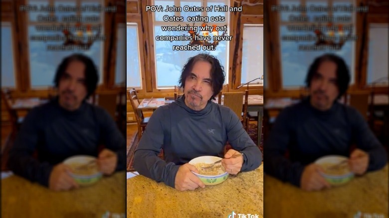 John Oates eats oat cereal