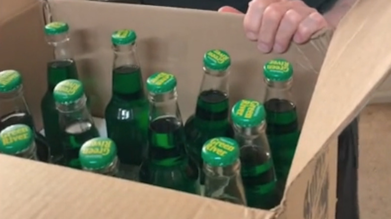 Green River sodas in box