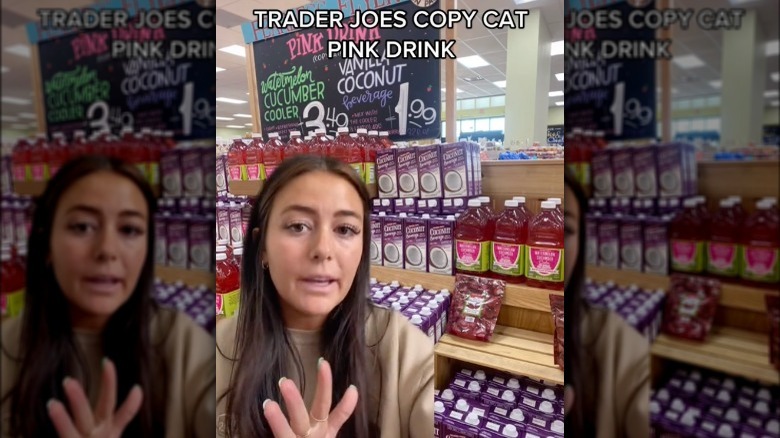 Brooke Lynn talking about Trader Joe's copycat pink drink