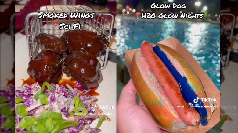 Smoked Wings and Glow Dog from Disney World