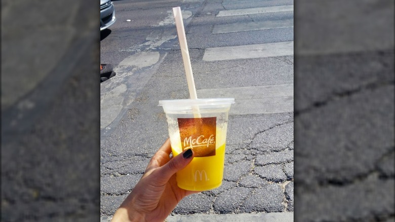 McDonald's mango smoothie