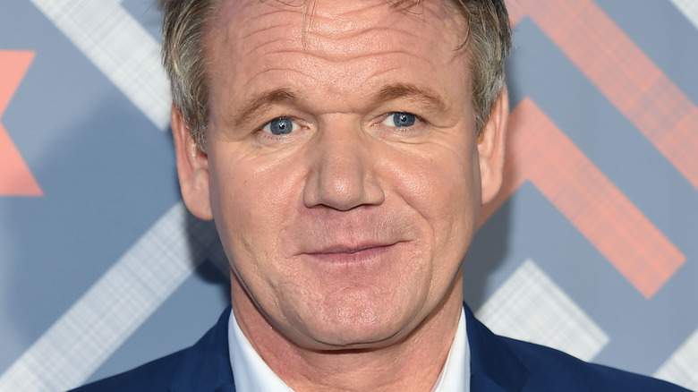 Gordon Ramsay in blue suit jacket