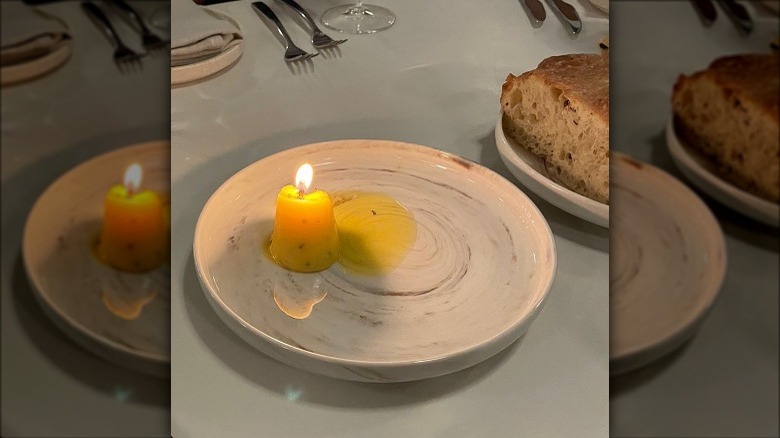 Butter candle melting