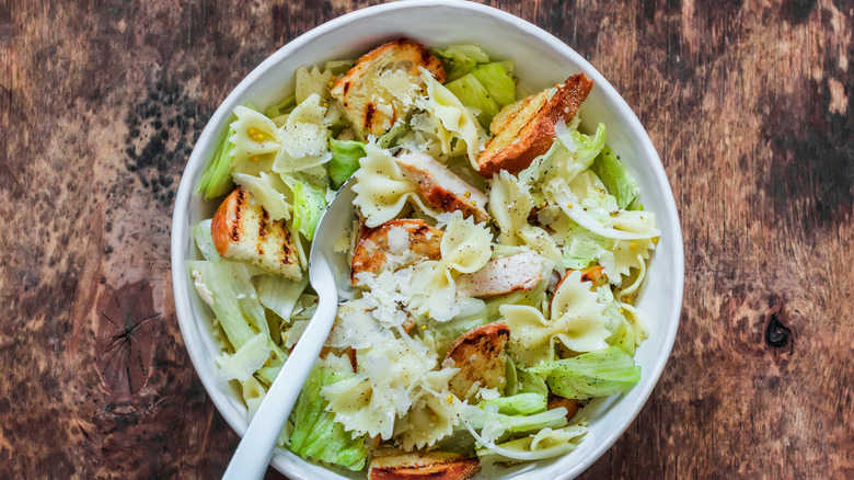 chicken caesar pasta salad