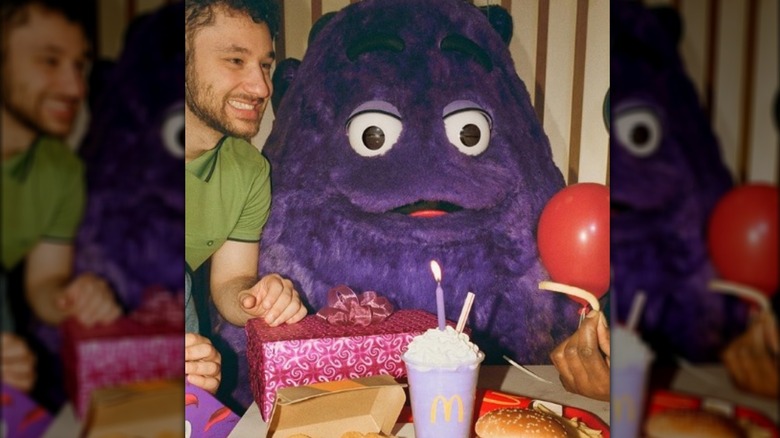 Grimace at his birthday party