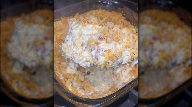 Steaming hot crack chicken casserole