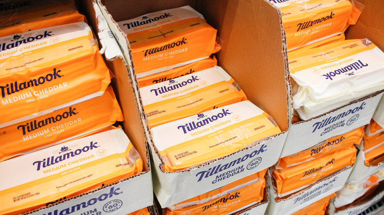 Tillamook cheese in boxes