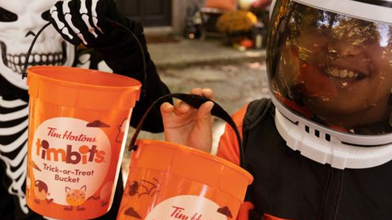 Tim Hortons trick-or-treat buckets