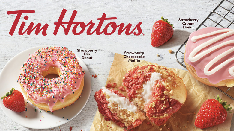 ad for Tim Hortons strawberry treats