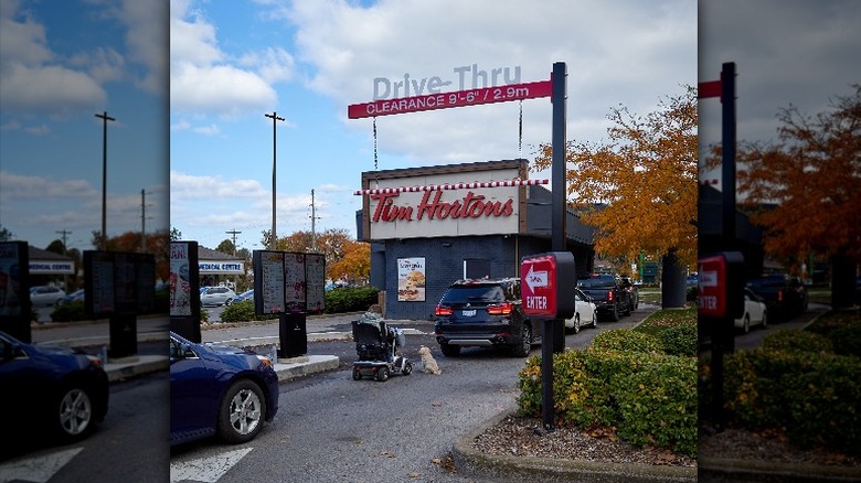 A drive-thru only Tim Hortons in Ontario, Canada