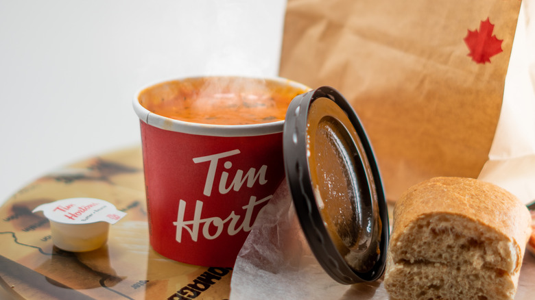 Tim Hortons soup and bread