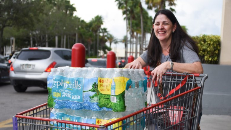 woman shopping cart