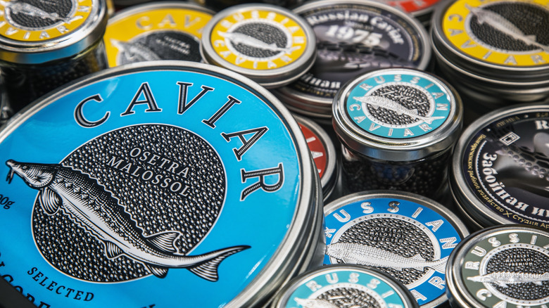 tins of caviar