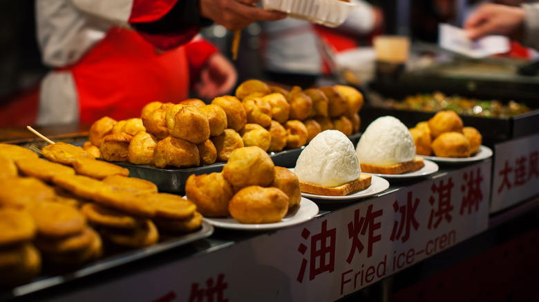 fried ice cream street food