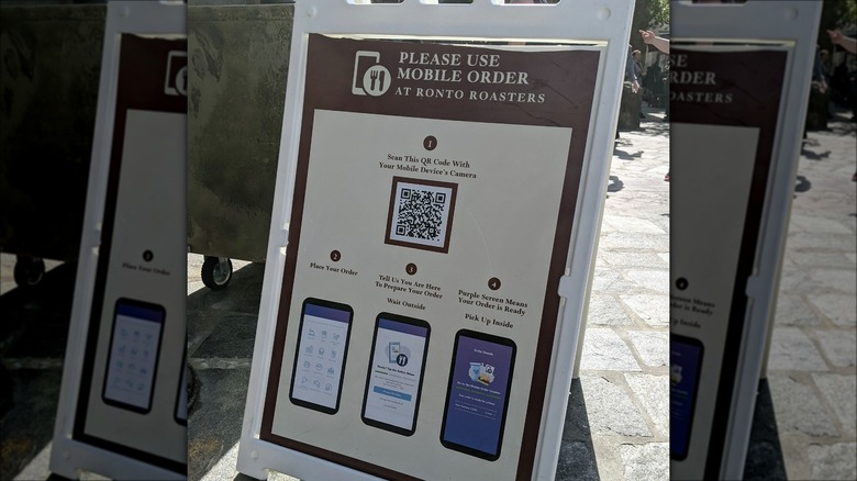 mobile order sign