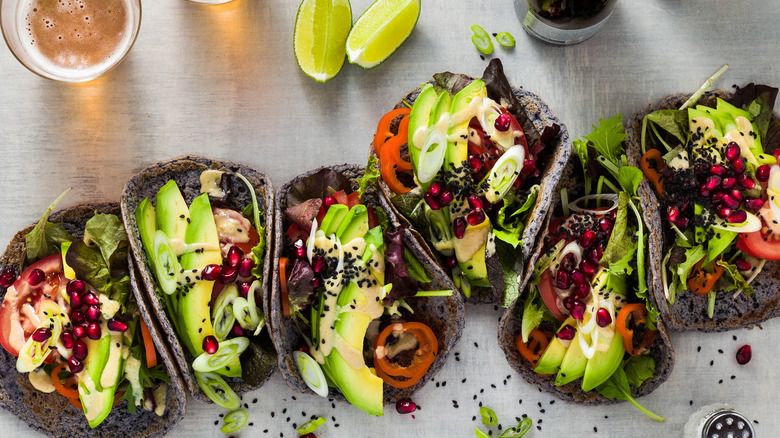 vegetarian avocado tacos