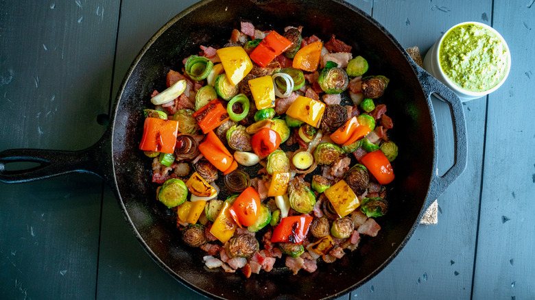 vegetables in skillet