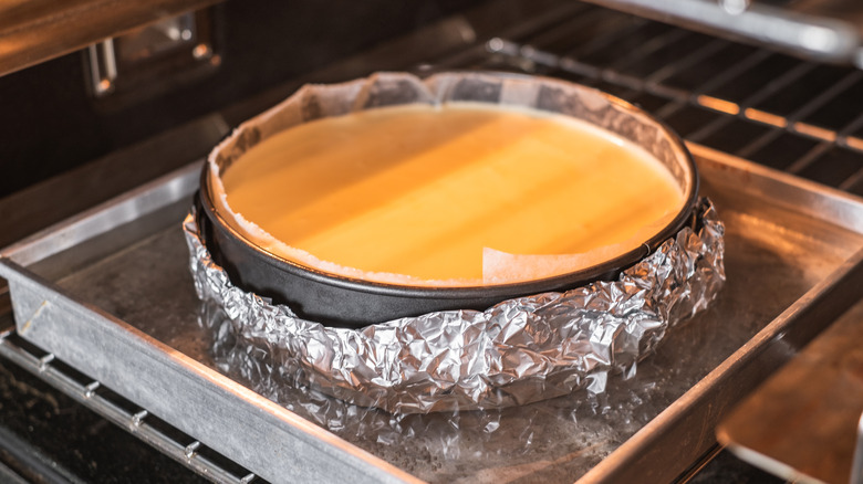 bain marie in oven