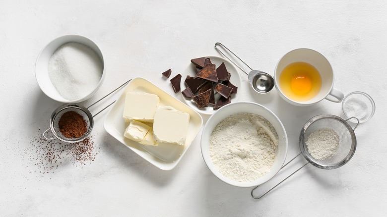 different ingredients for baking cookies