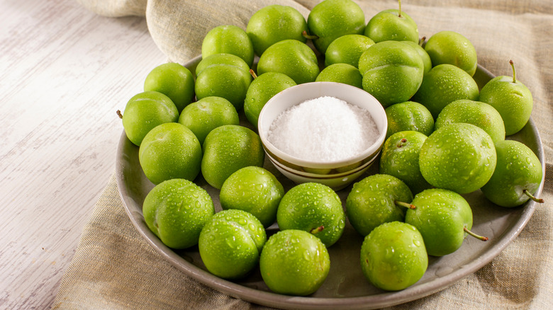 tkemali plums with salt