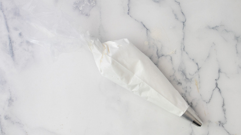 piping bag on marble counter