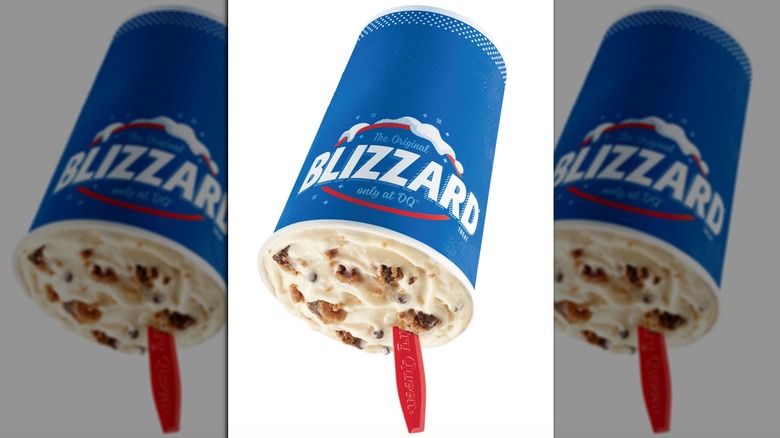 An upside down Nestle Toll House Cookie Blizzard