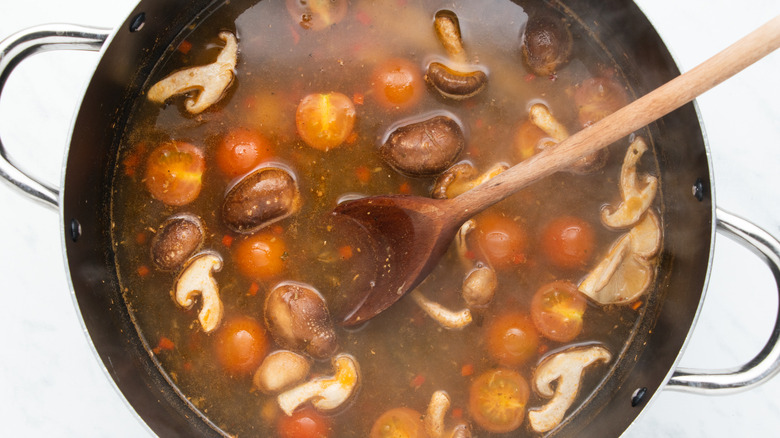 soup in a pot 